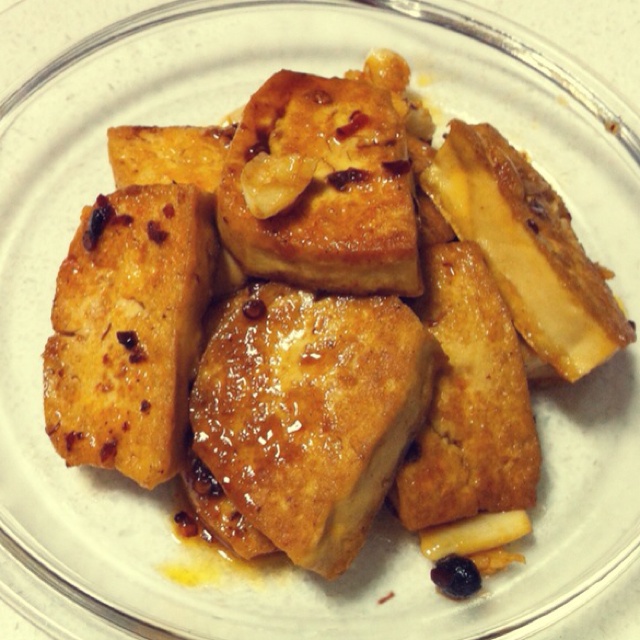 五香煎豆腐
