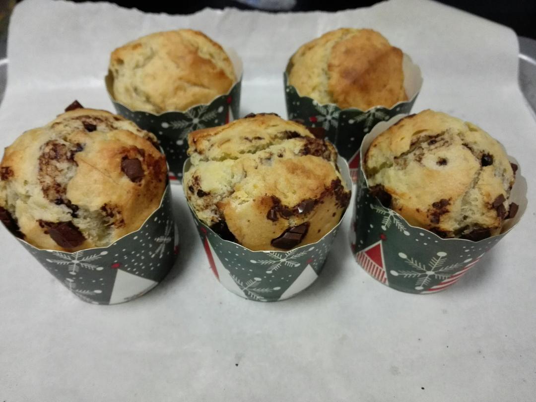 香蕉核桃巧克力马芬