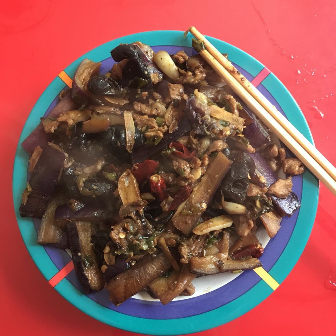 红烧肉沫茄子