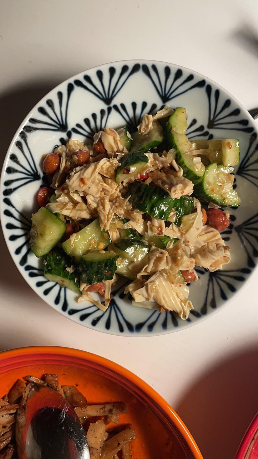 巨好吃的开胃凉拌黄瓜腐竹，零失败