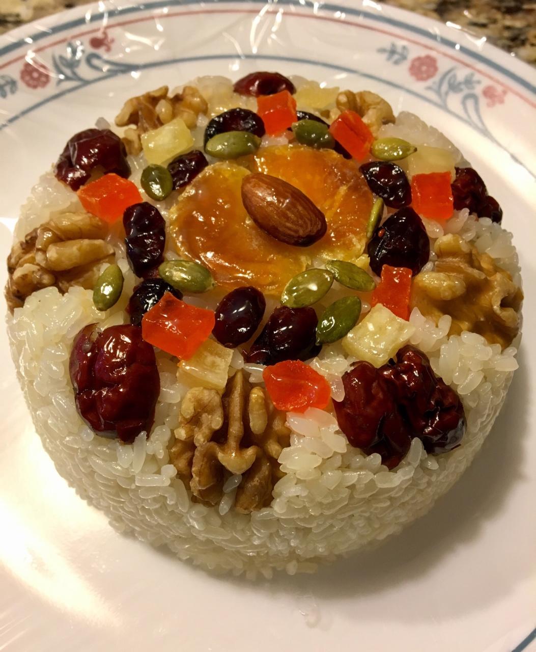 【猪油夹沙八宝饭】古法蒸糯米