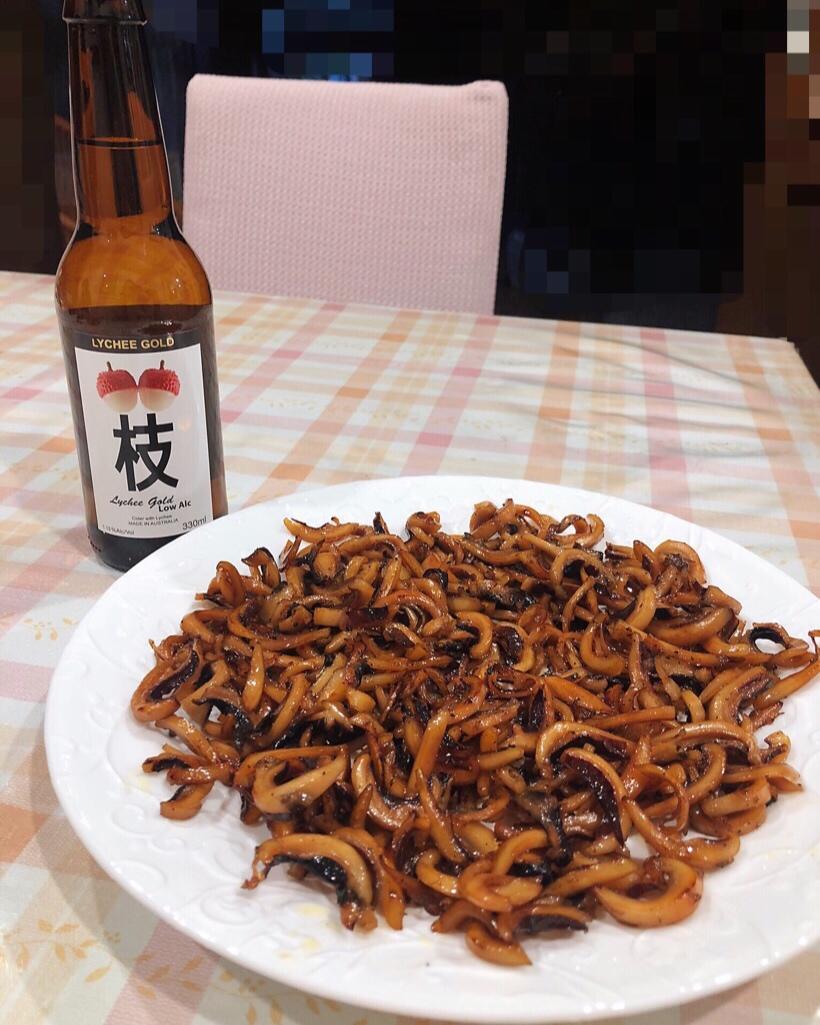 蜂蜜黄油鱿鱼丝（夏の下酒菜）