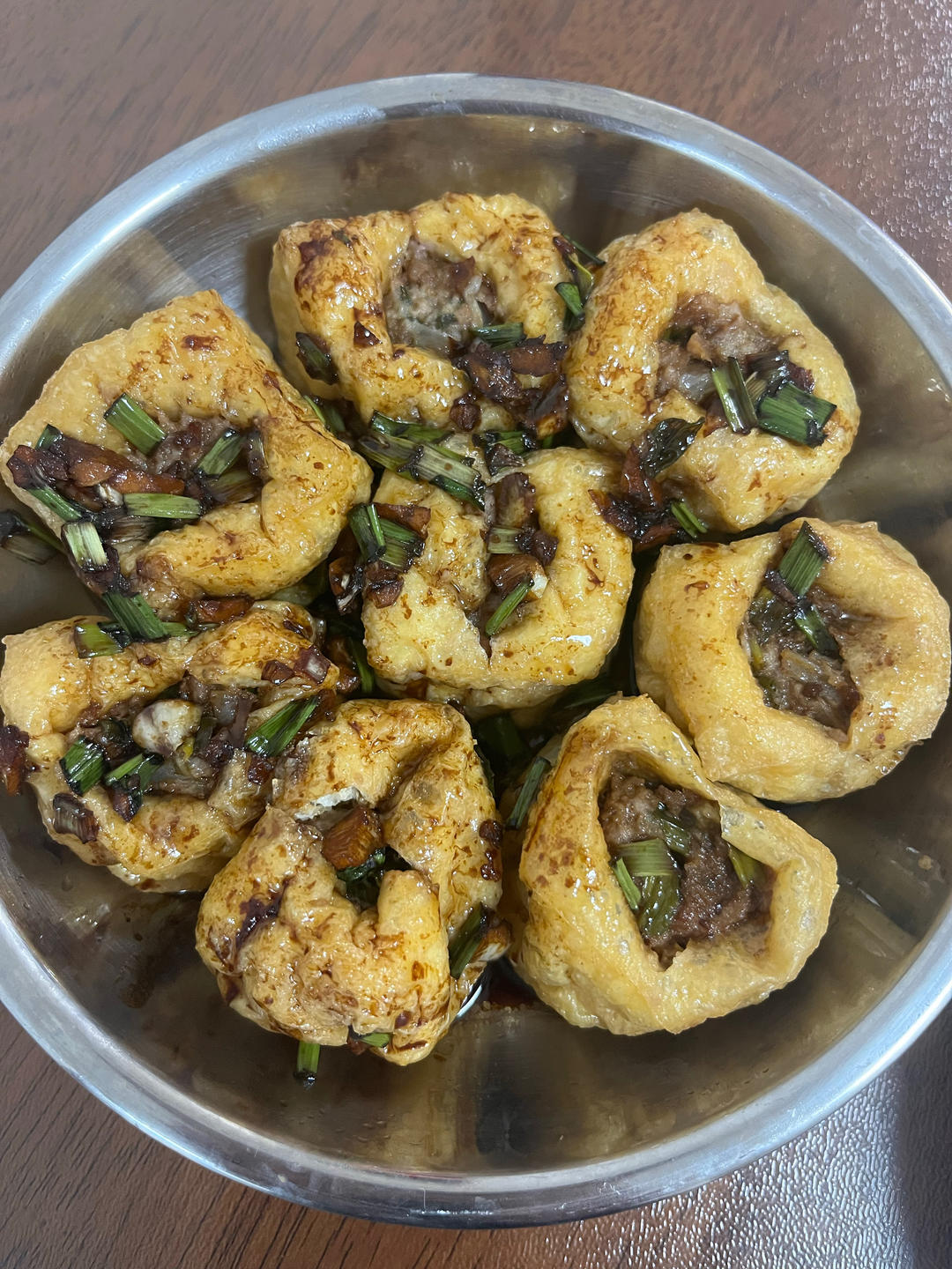 好吃不上火的蒸菜，油豆腐塞肉