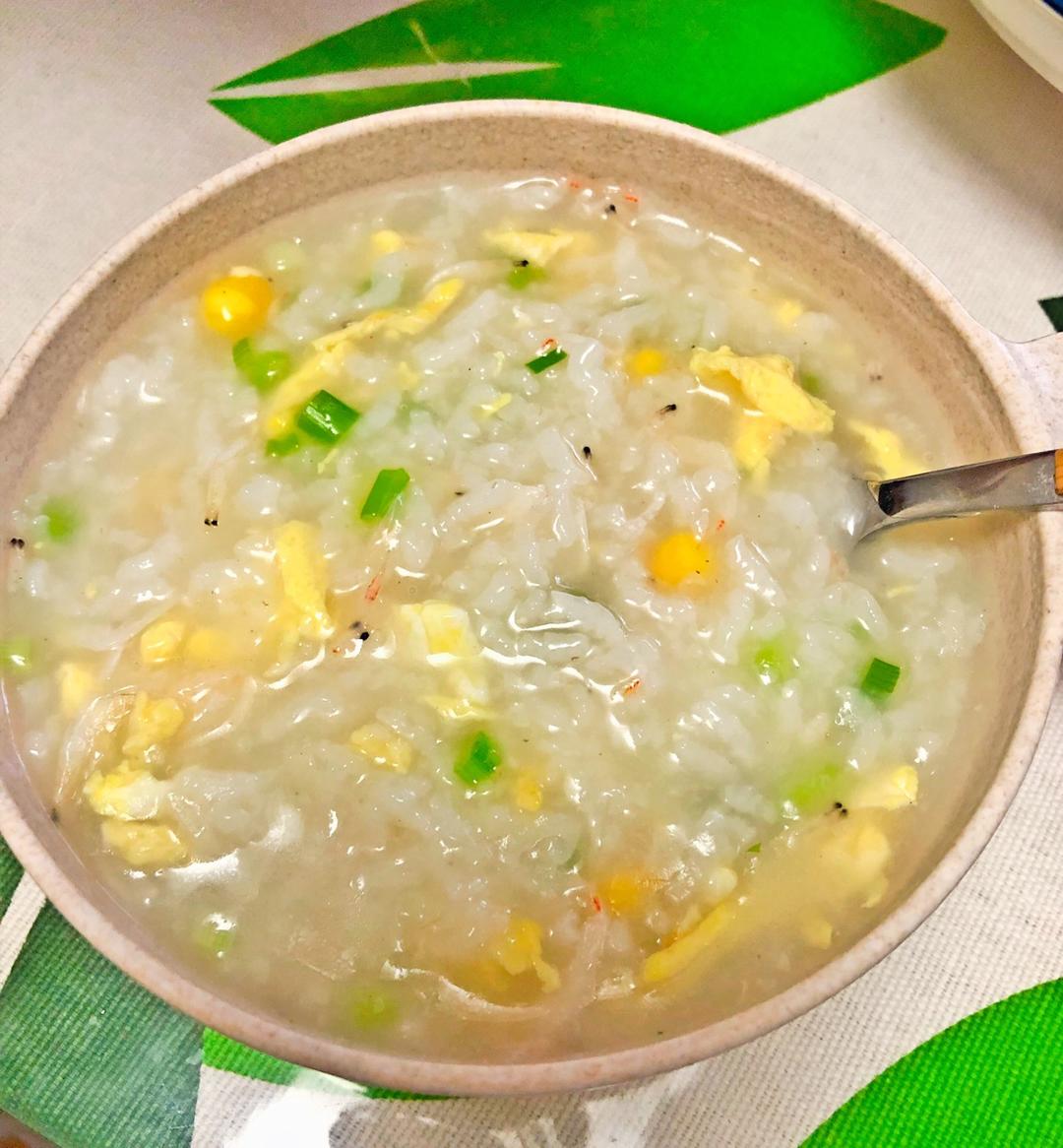 美味营养补钙虾皮鸡蛋粥