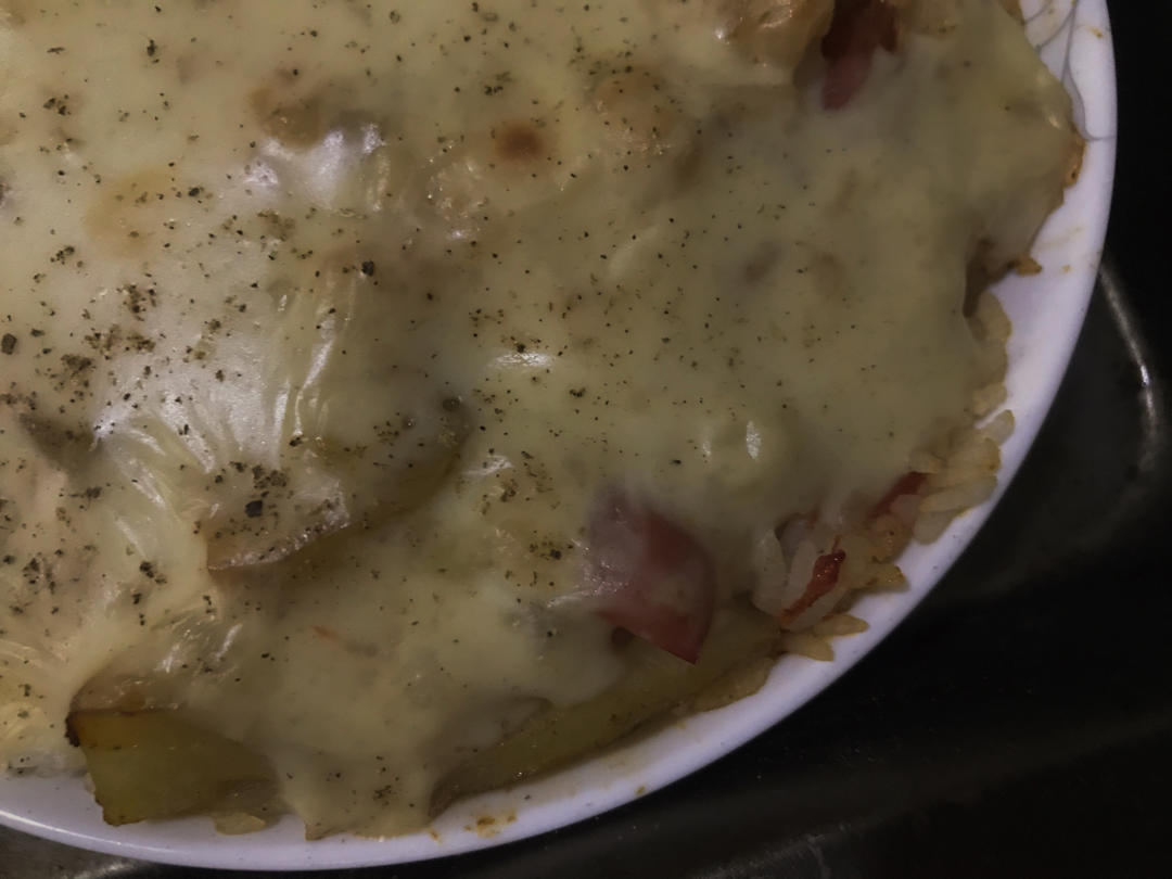 白酱鸡肉焗饭