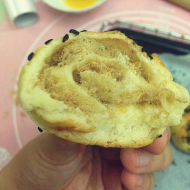 【指尖兰香】松脆可口肉松饼--酥到掉渣