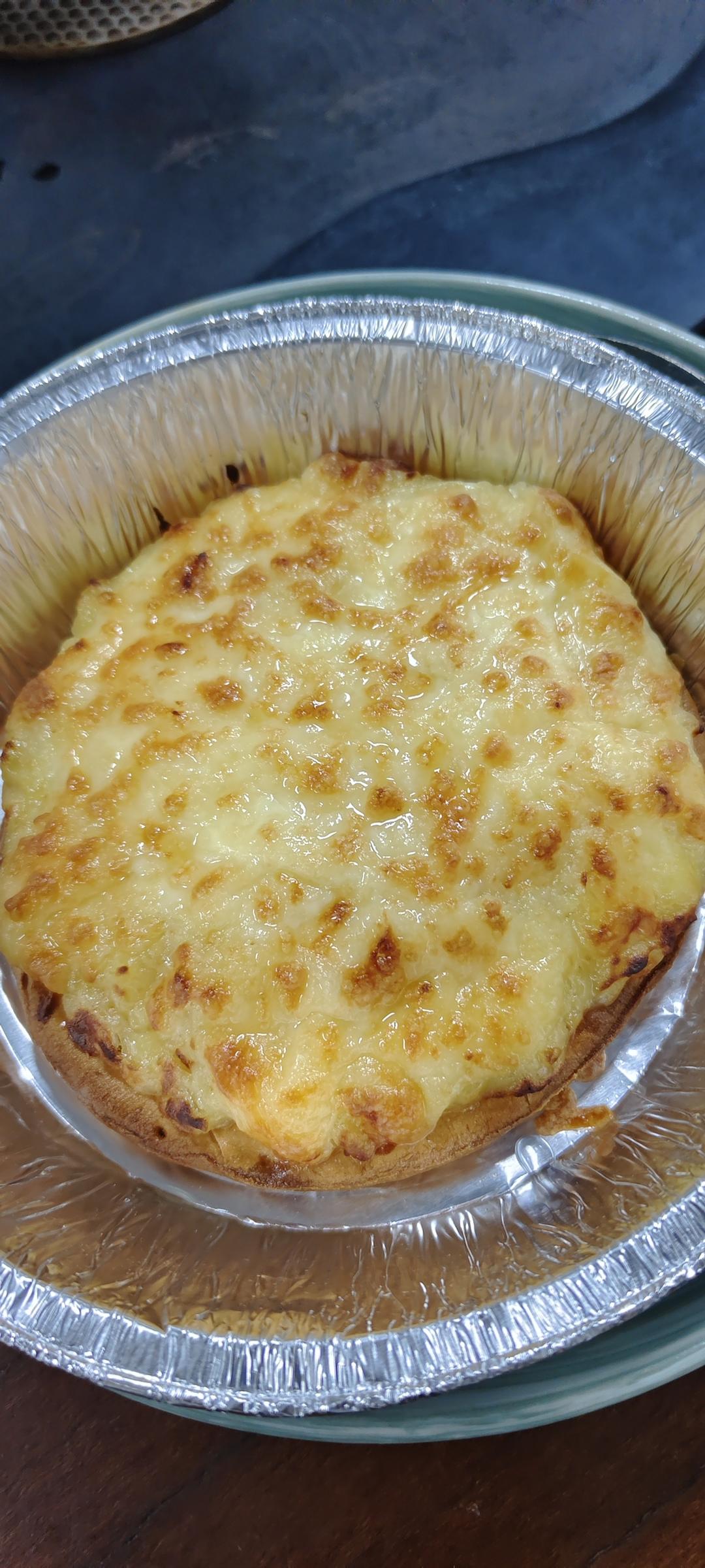 7分钟在家做芝士榴莲披萨，一学就会【空气炸锅版】