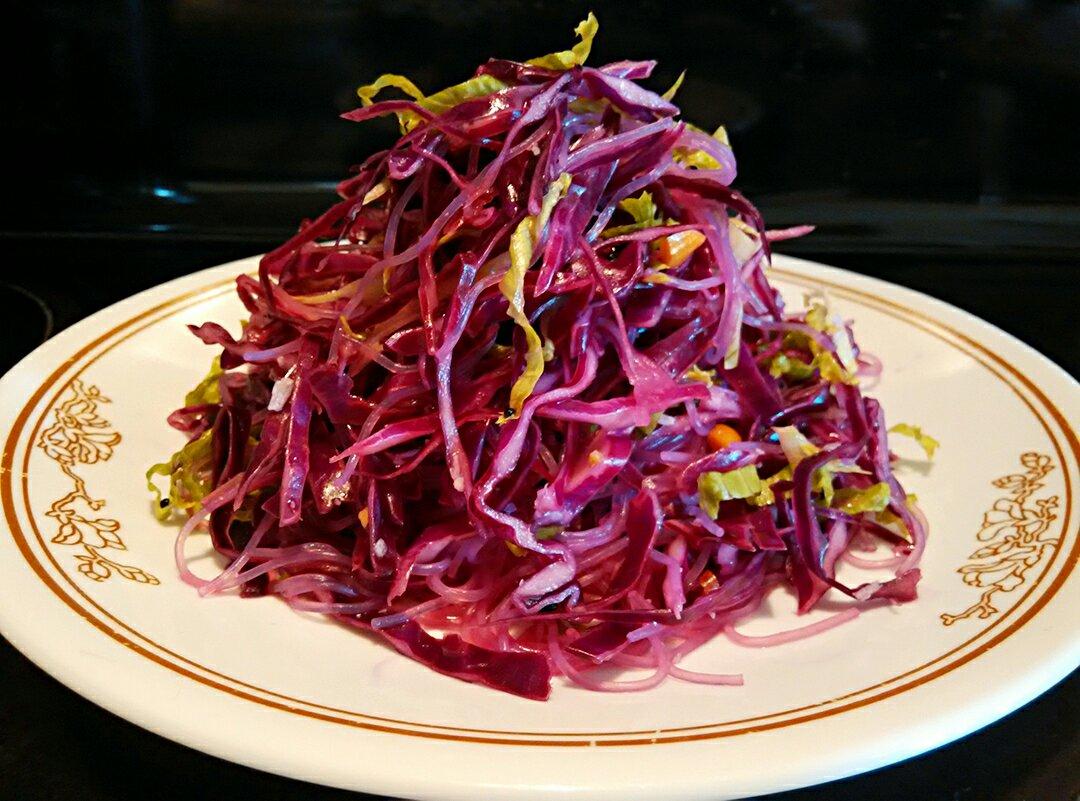 紫绣球做的凉拌紫甘蓝紫包菜
