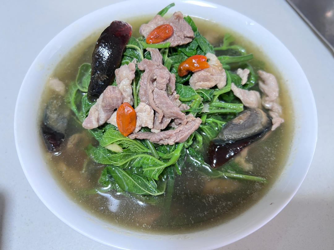 5分钟靓汤|桑叶瘦肉汤🌿清热润肺