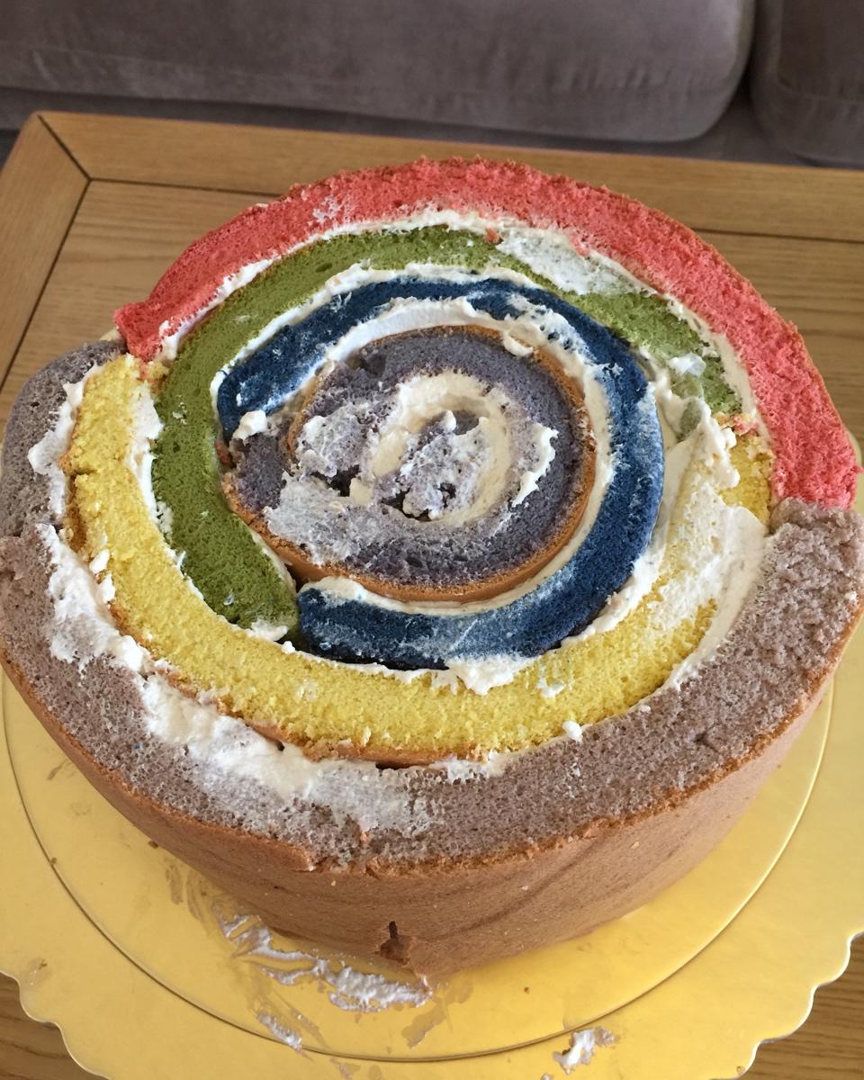 沫小-喵做的彩虹裸蛋糕(无色素版)