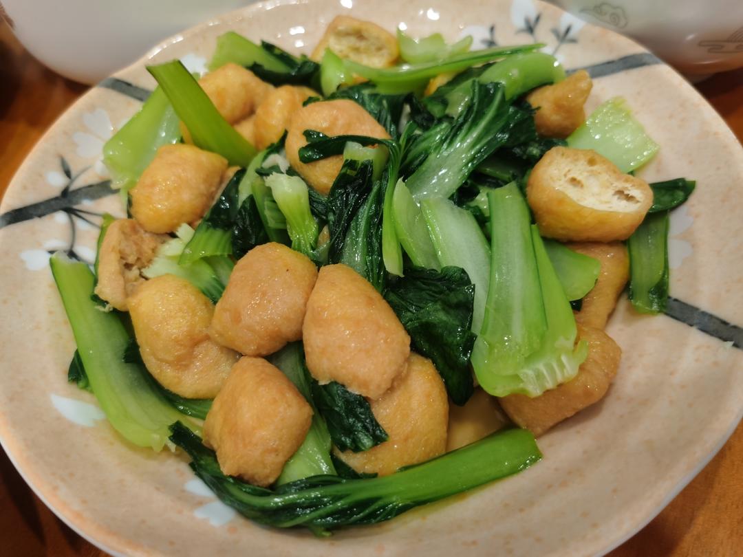 清炒小青菜油豆腐