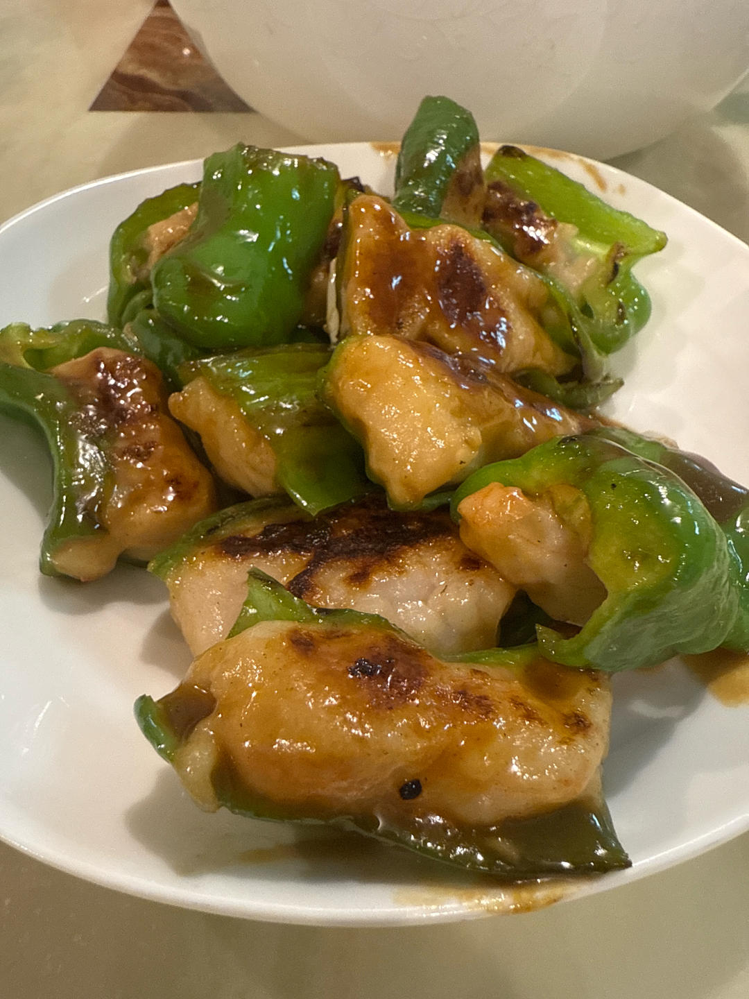 超下饭的青椒酿虾滑