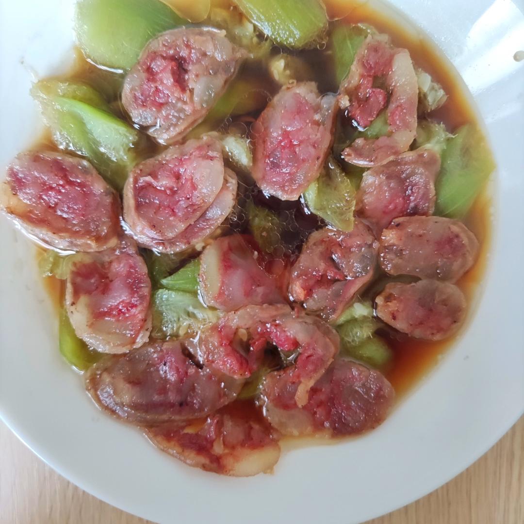 【丝瓜蒸香肠】鲜嫩美味傻瓜菜