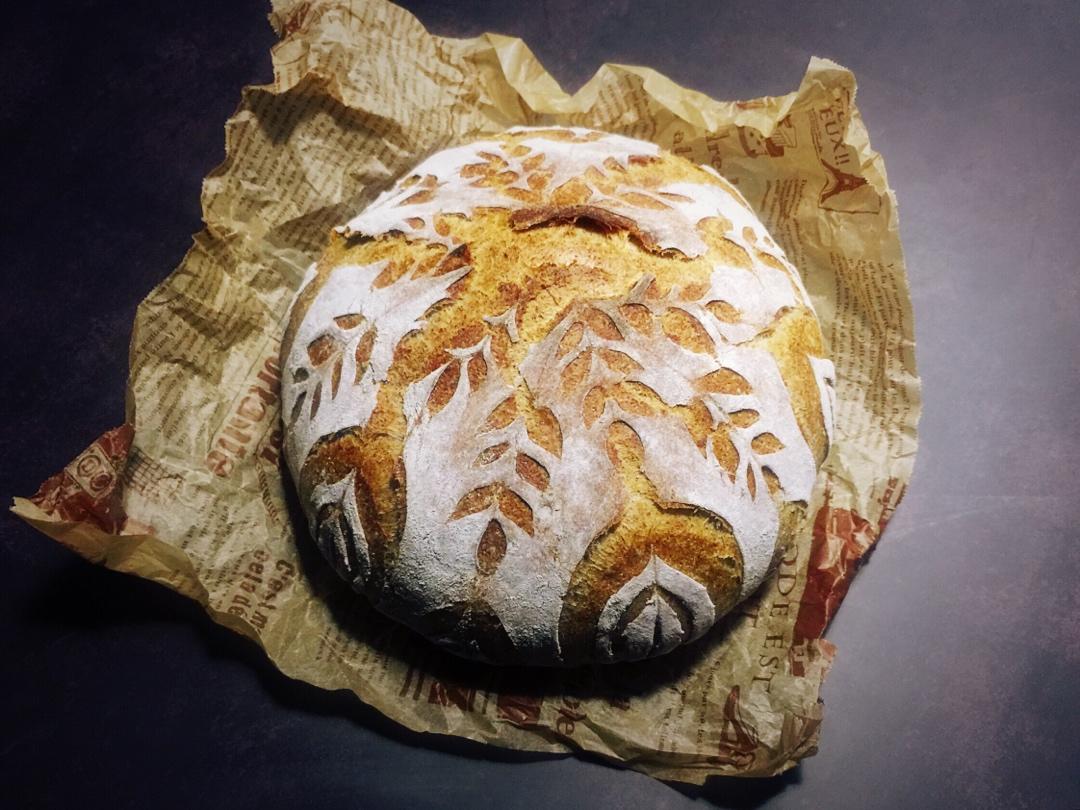 无糖低油/无油全麦欧包：简单易做