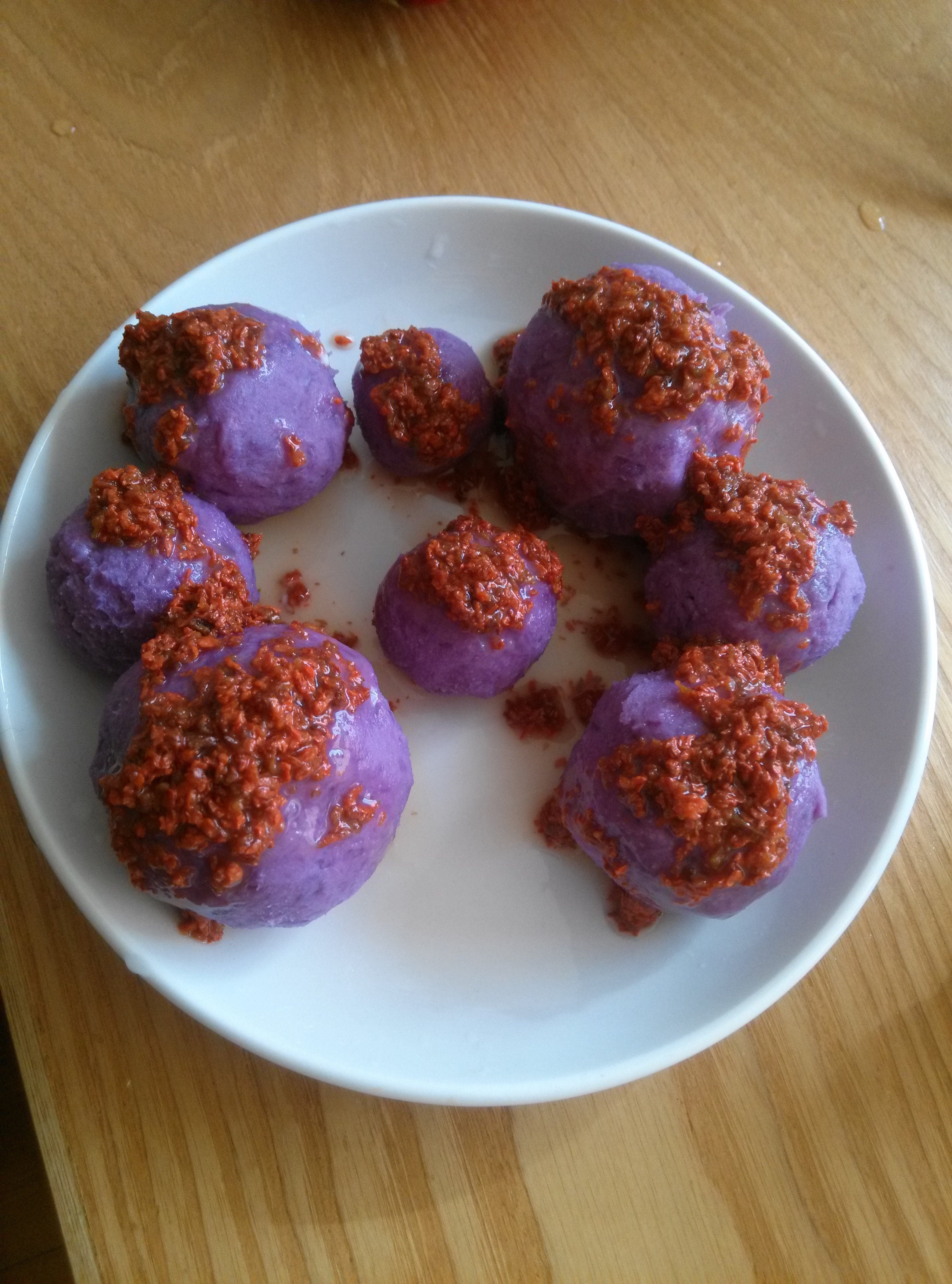 筛骨迷路做的桂花蜜山药泥