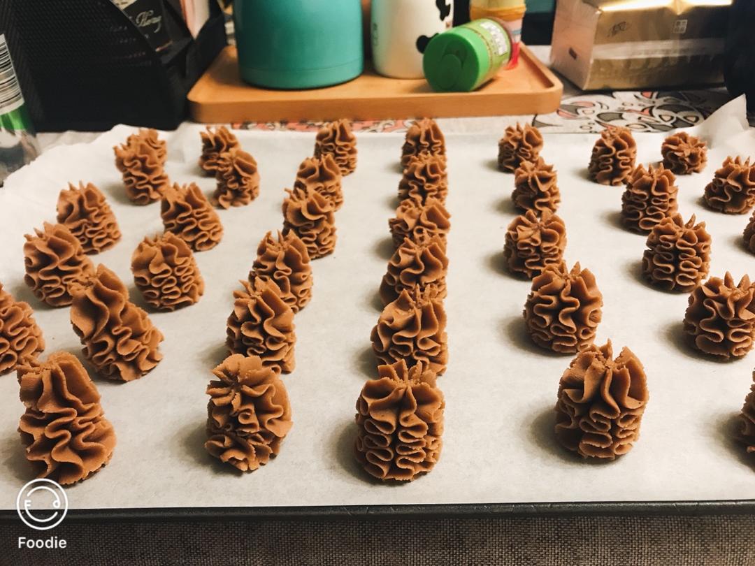 (珍妮曲奇+网红曲奇)咖啡小花配方/烘焙视频饼干篇2