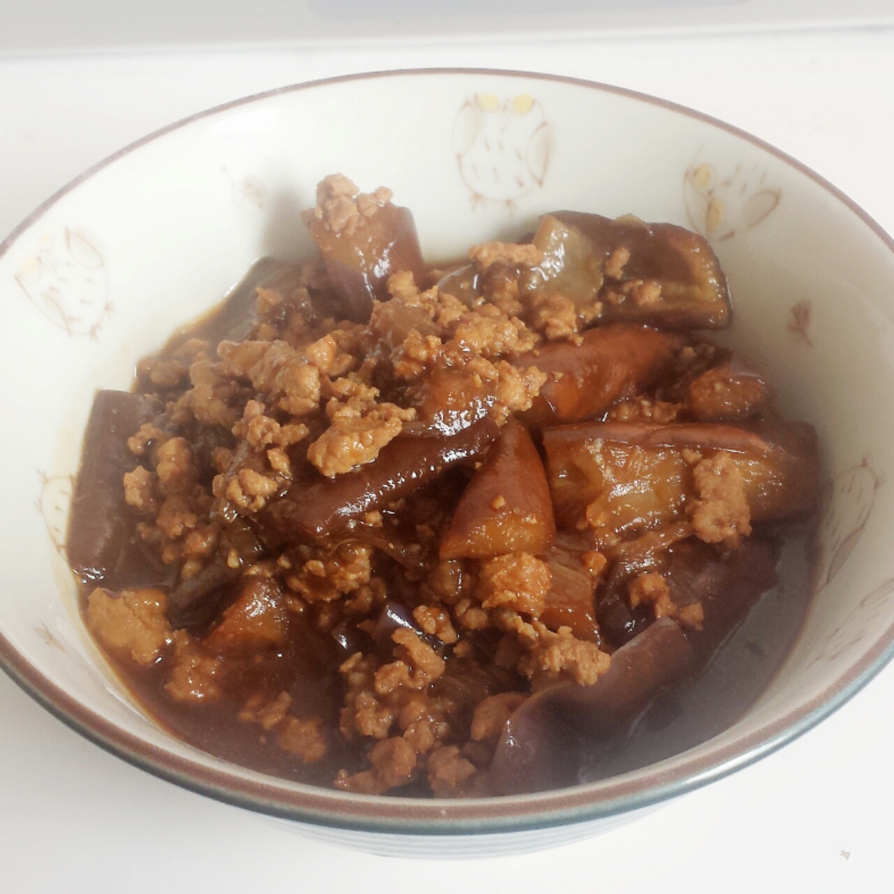 红烧肉末茄子