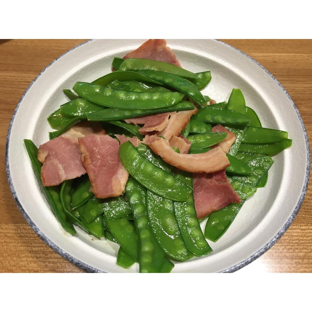腊肠炒荷兰豆