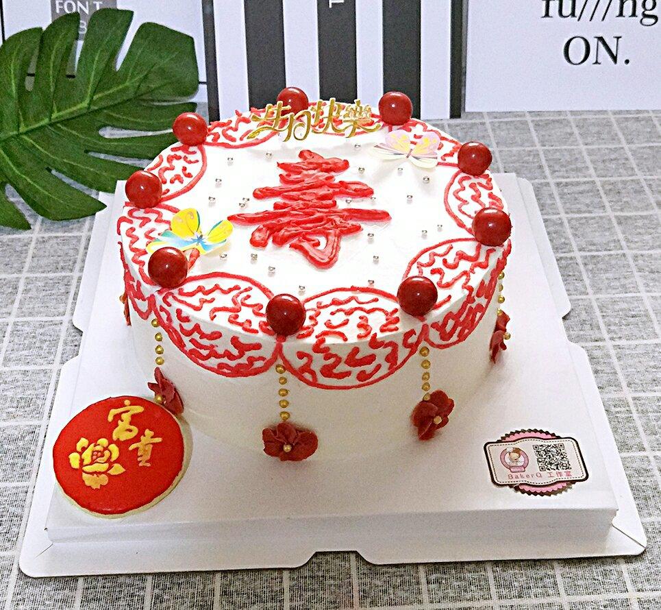 中国风祝寿蛋糕