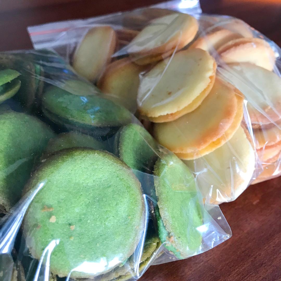抹茶，白巧双味恋人饼干
