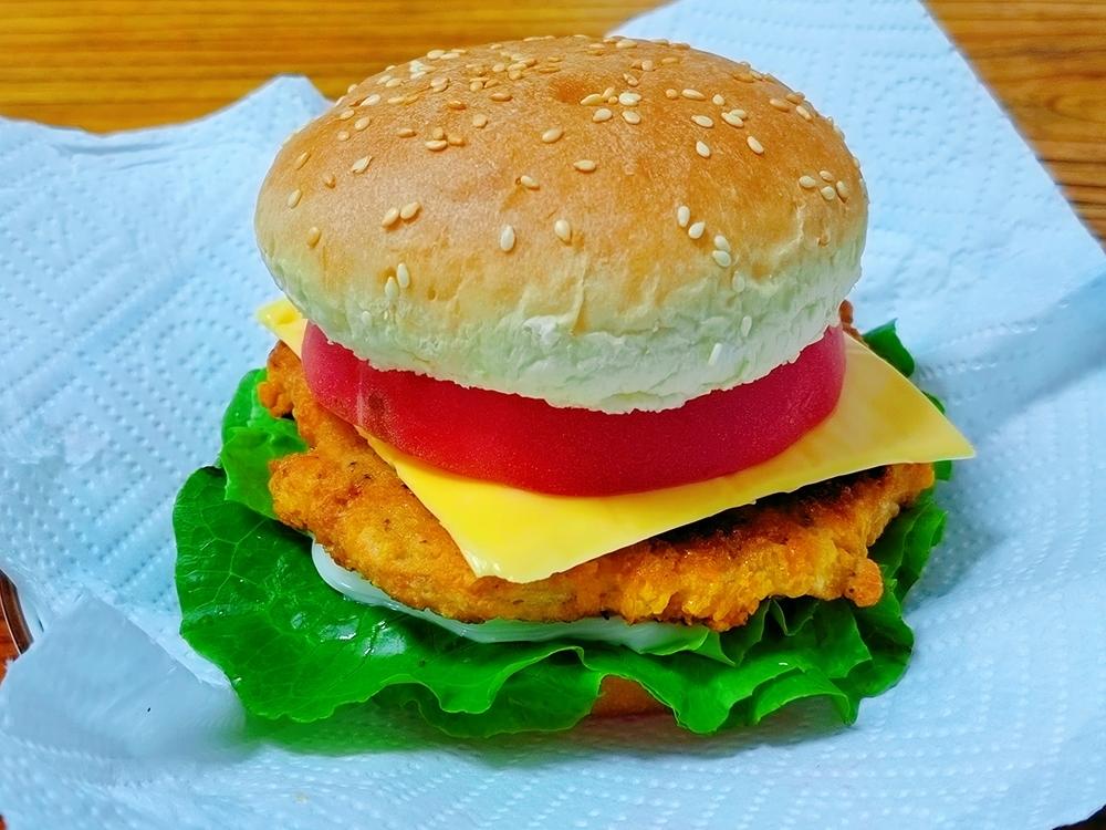 超详细の自制健康汉堡鸡肉饼|烤箱版田园脆鸡堡#healthymeals
