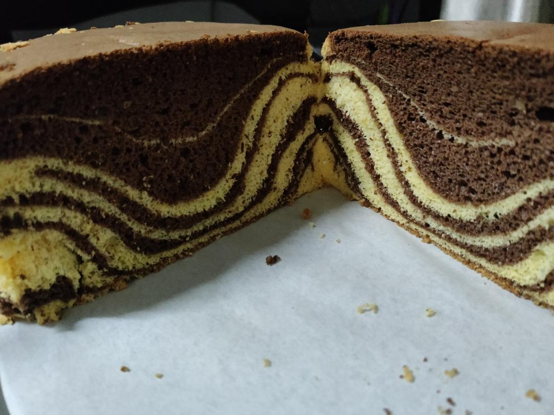 斑马纹戚风蛋糕