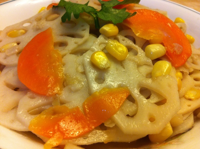 香干炒胡萝卜藕片