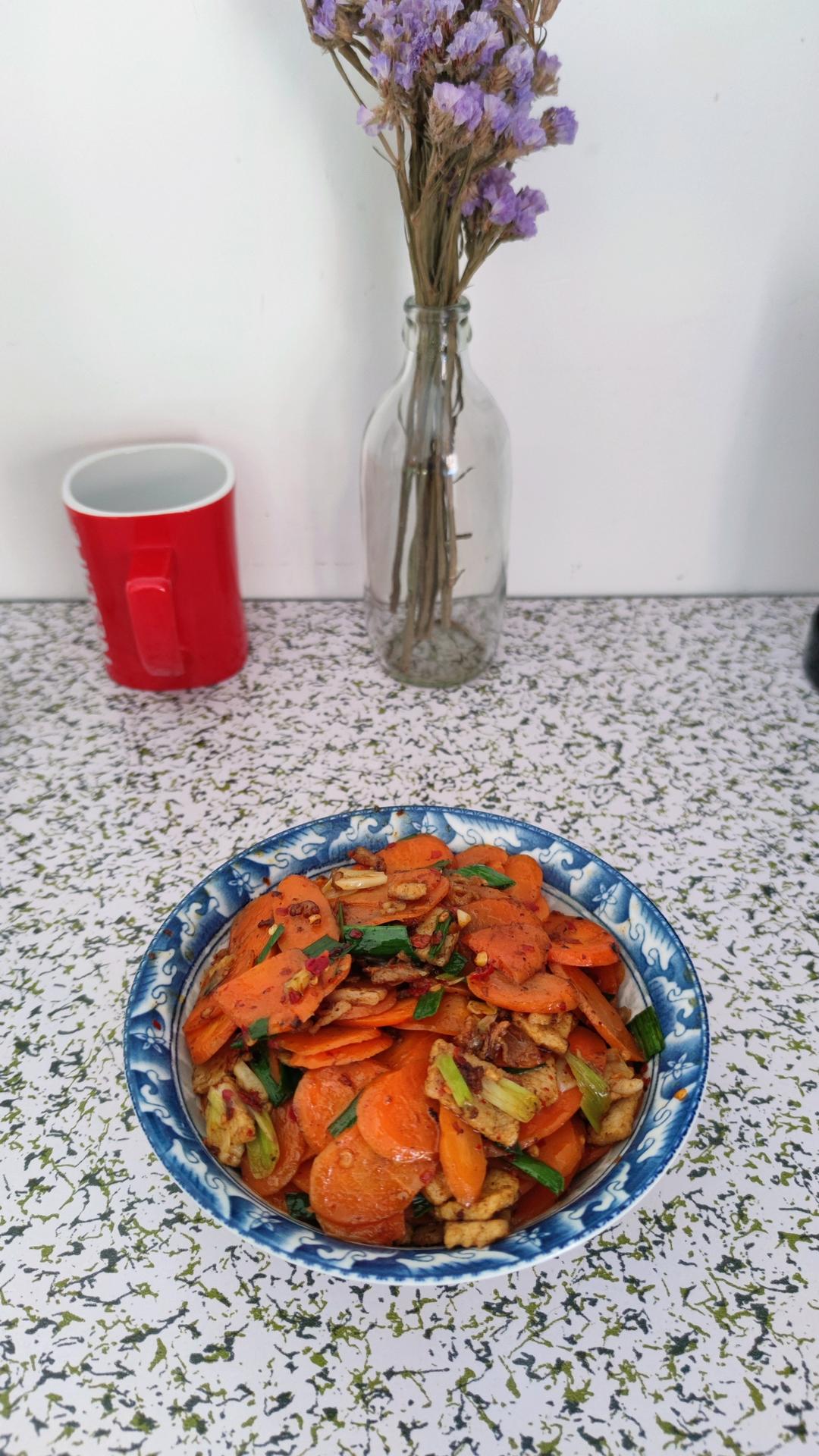 【家常小炒】胡萝卜炒肉