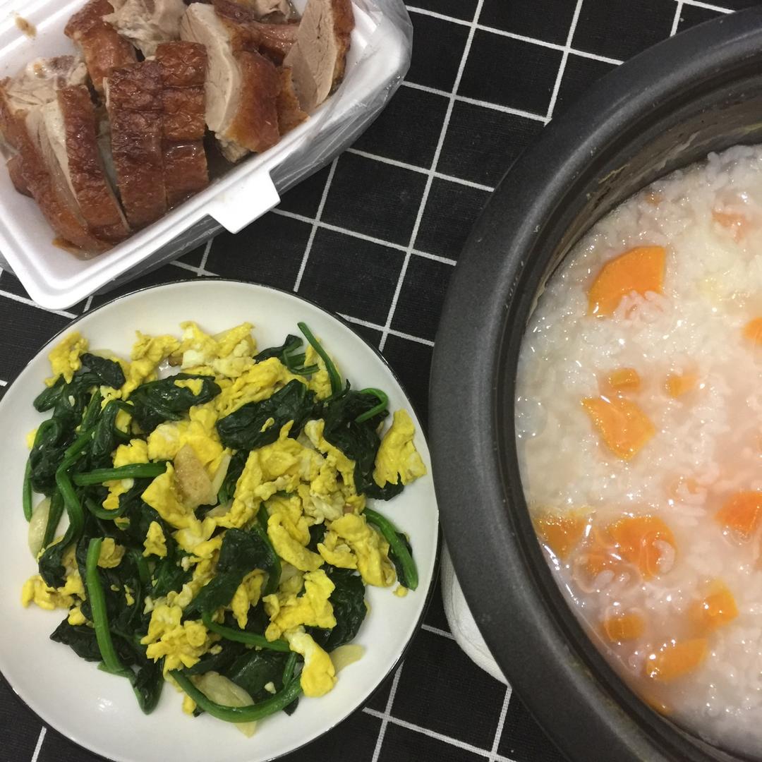 菠菜炒鸡蛋