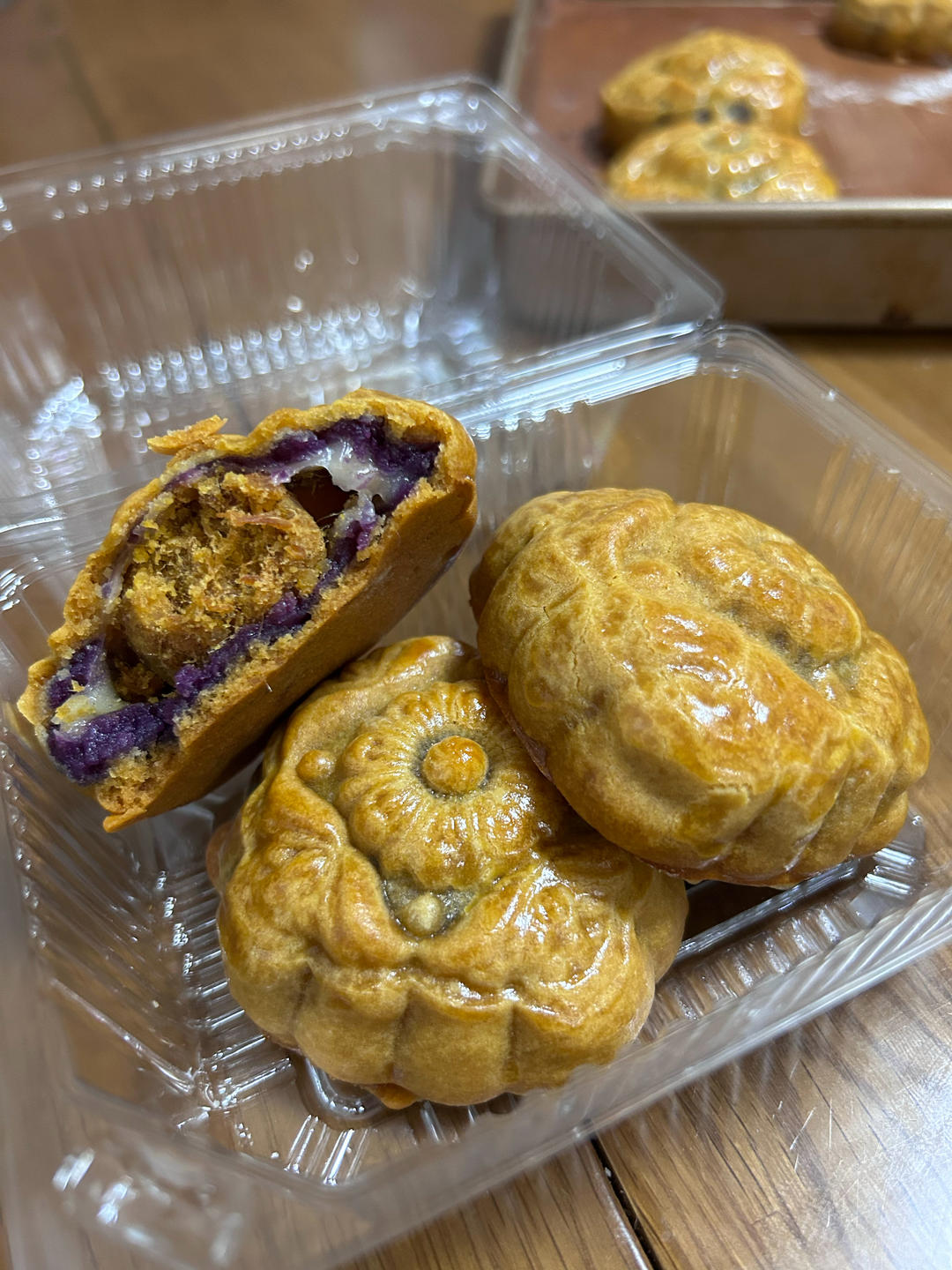 芋泥麻薯月饼🥮软糯拉丝，中秋就做它了❗
