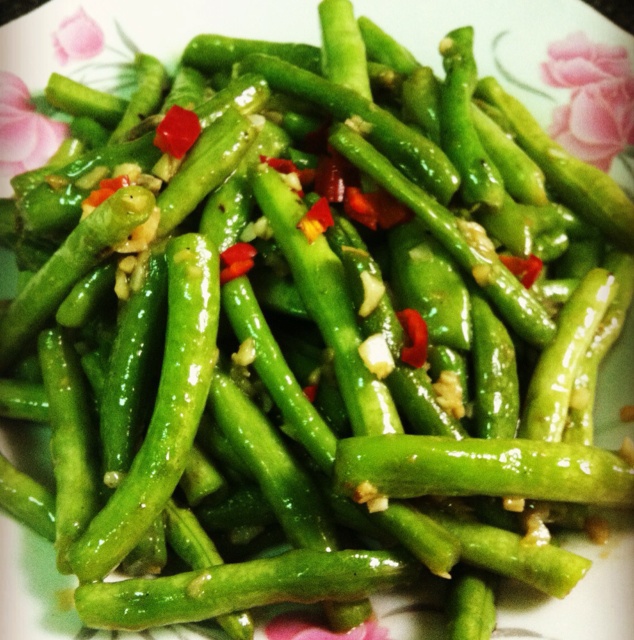浮生若茶0814做的蒜泥豇豆