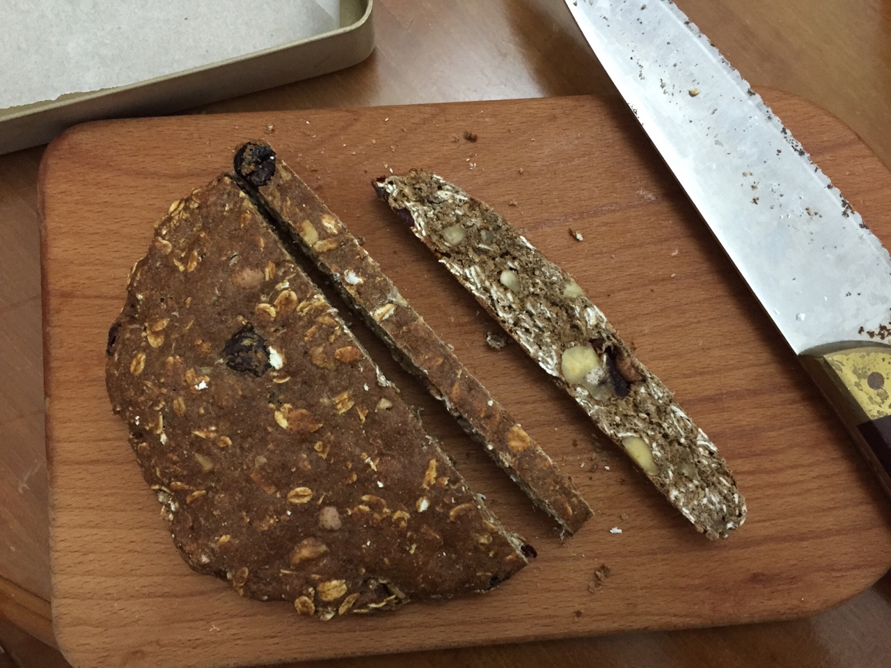 【低糖无油】燕麦黑麦意式脆饼（酵母版）的做法 步骤4