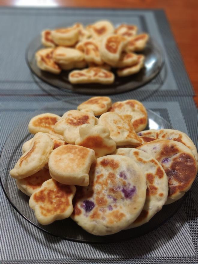 孩子的早餐主食优选：山药饼（含带紫薯馅）的做法