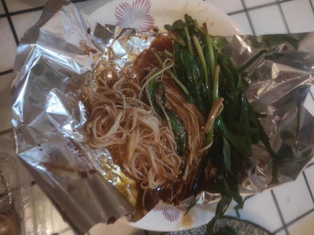 空气炸锅烤金针菇