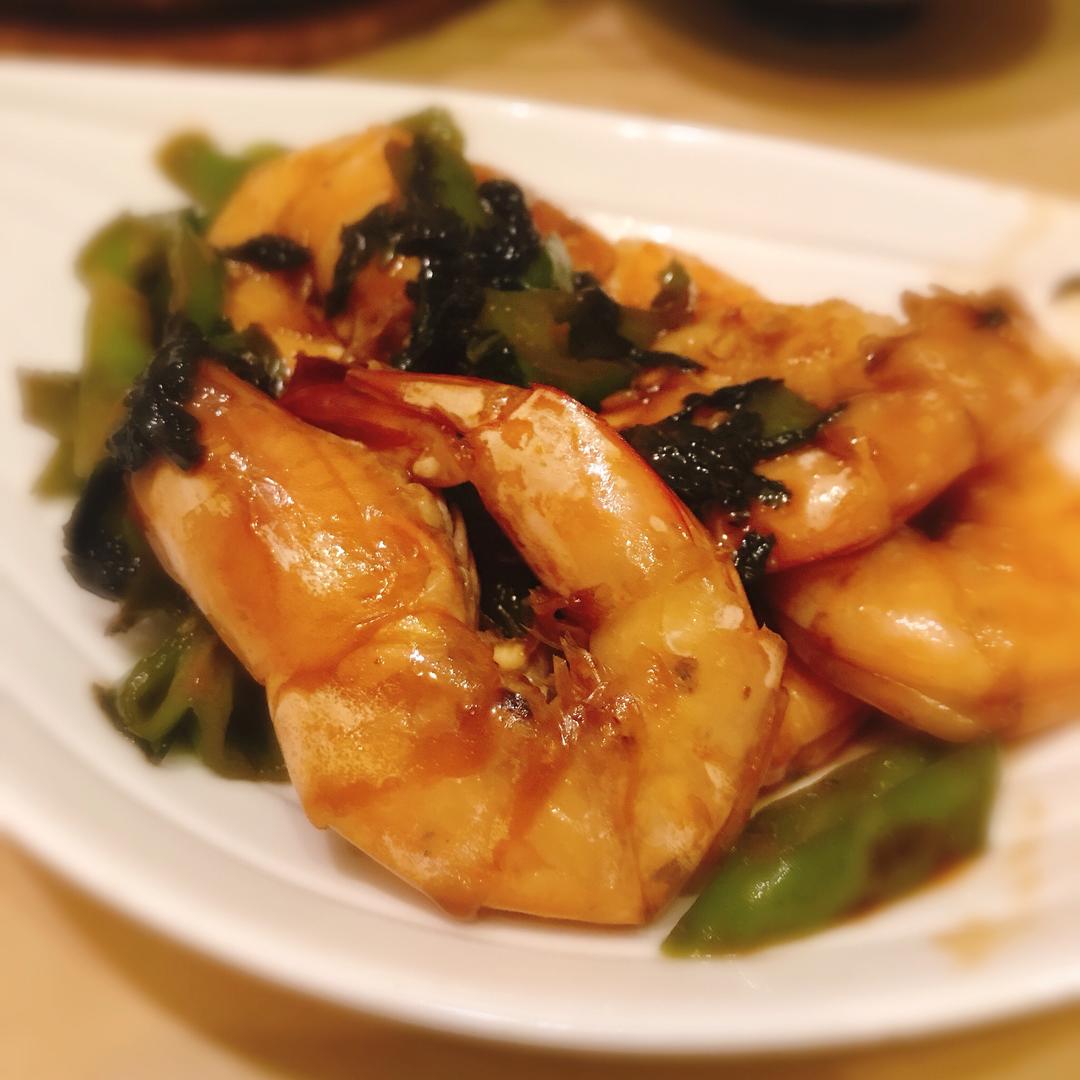 青椒紫苏炒虾🦐