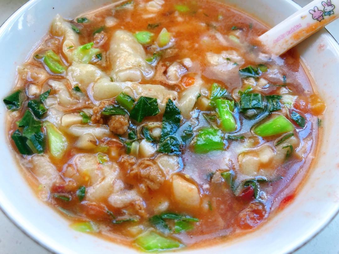 西红柿鸡蛋疙瘩汤