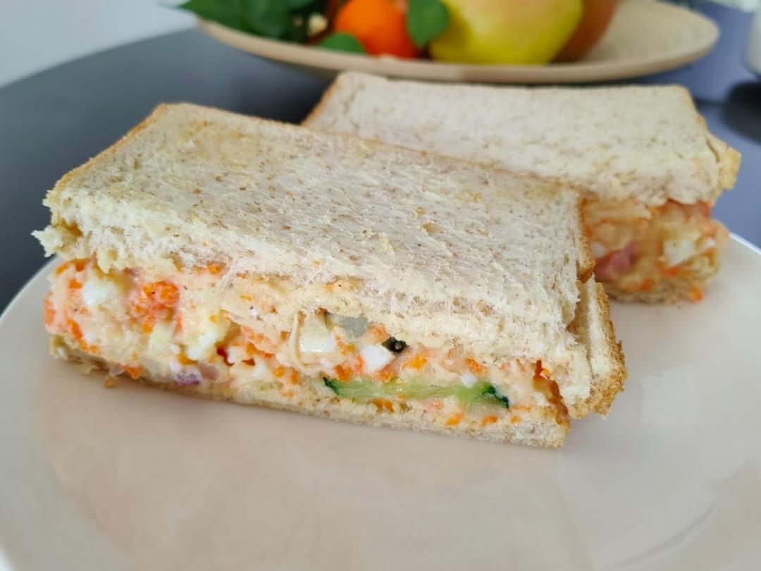 减脂必备‼️土豆泥沙拉三明治🥪居然这么好吃