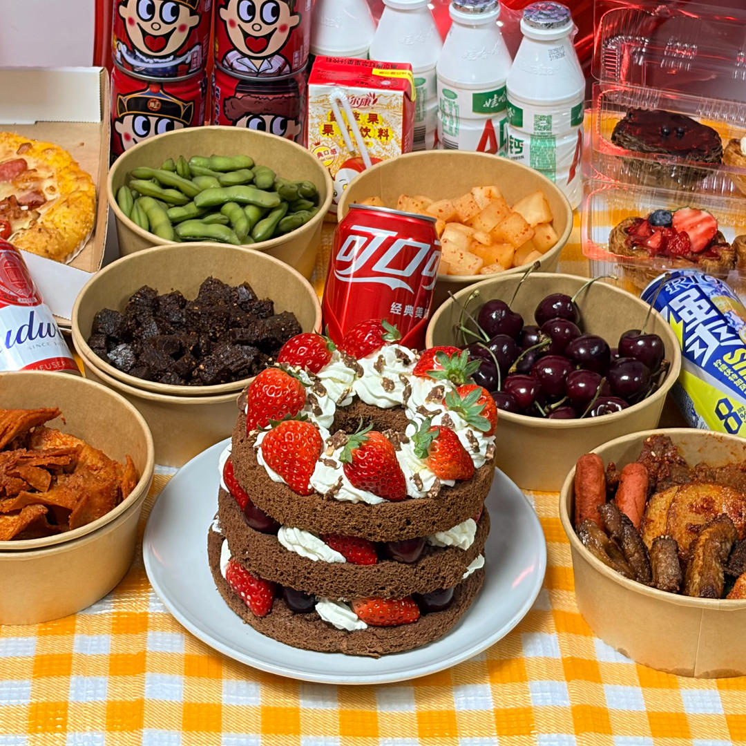 巧克力香缇奶油裸蛋糕