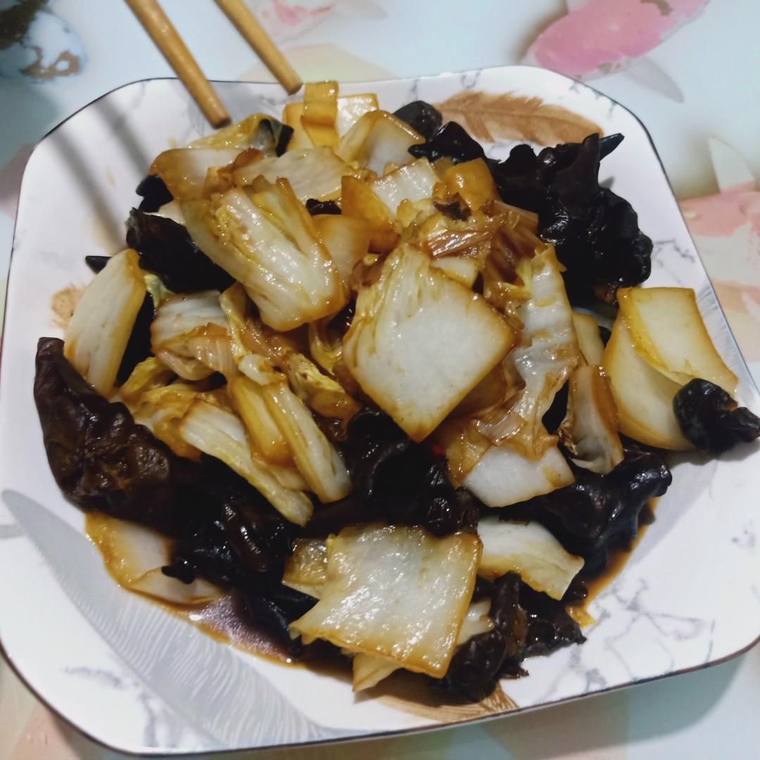 开胃下饭菜！醋溜白菜木耳