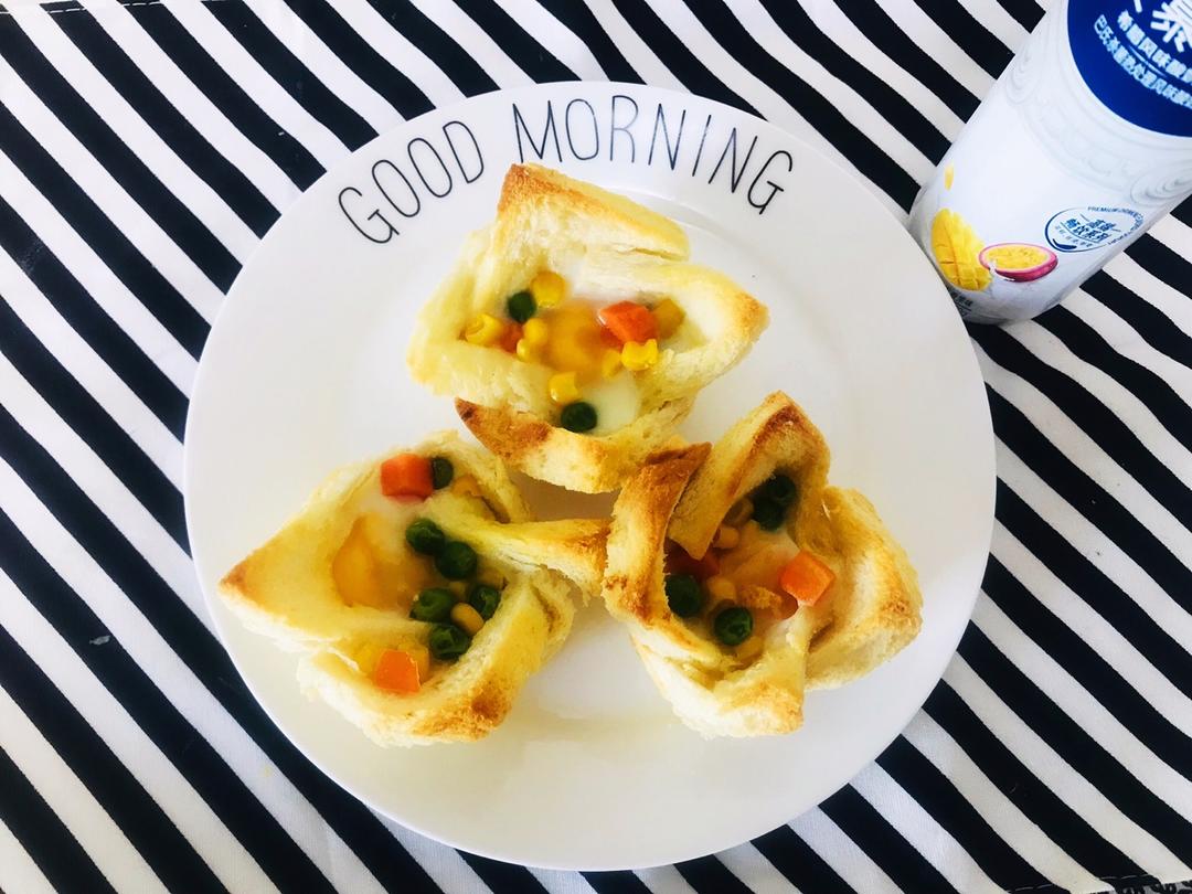 缤纷蔬菜鸡蛋吐司盏-海氏定制食谱