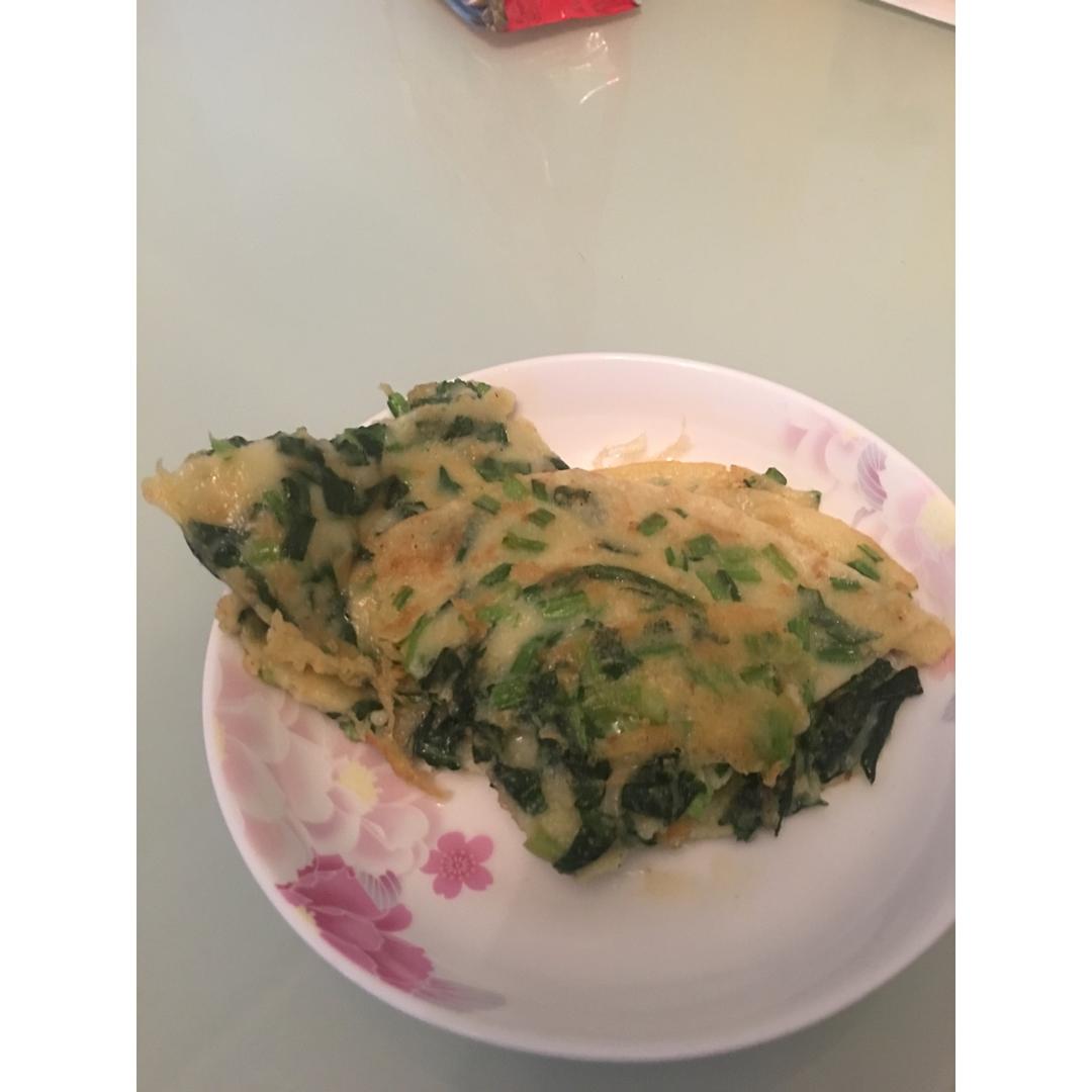 菠菜鸡蛋饼