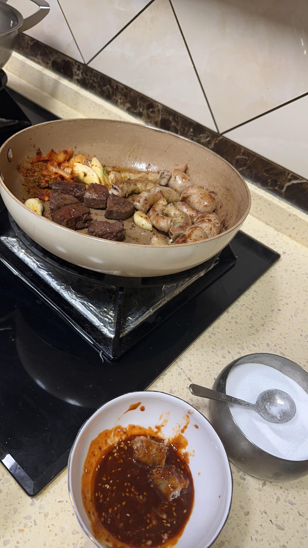 韩式烤牛肠必备蘸酱！！！