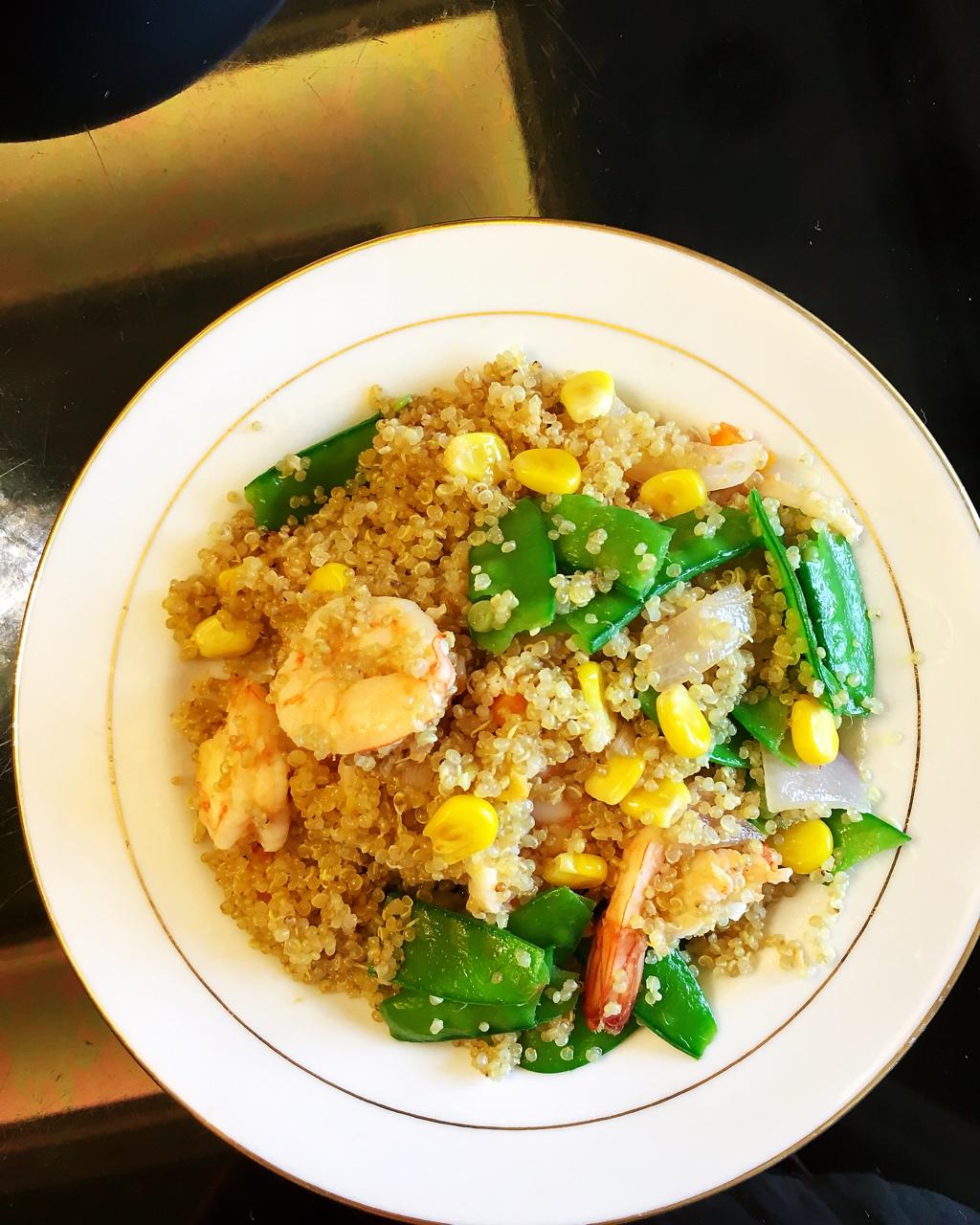 爱小麦做的【虾仁蔬菜炒藜麦】