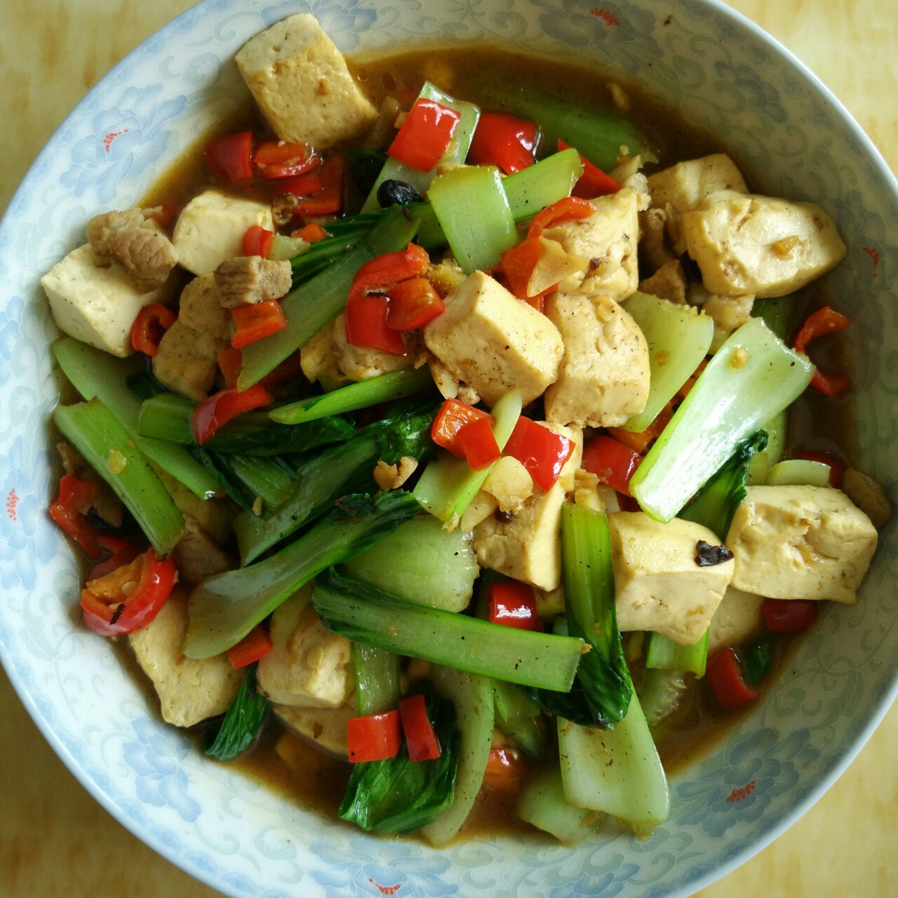 小白菜炒豆腐