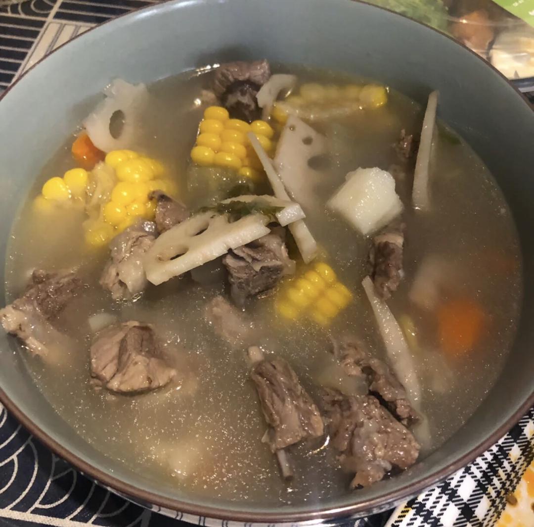 玉米山药胡萝卜莲藕冬瓜排骨汤的做法