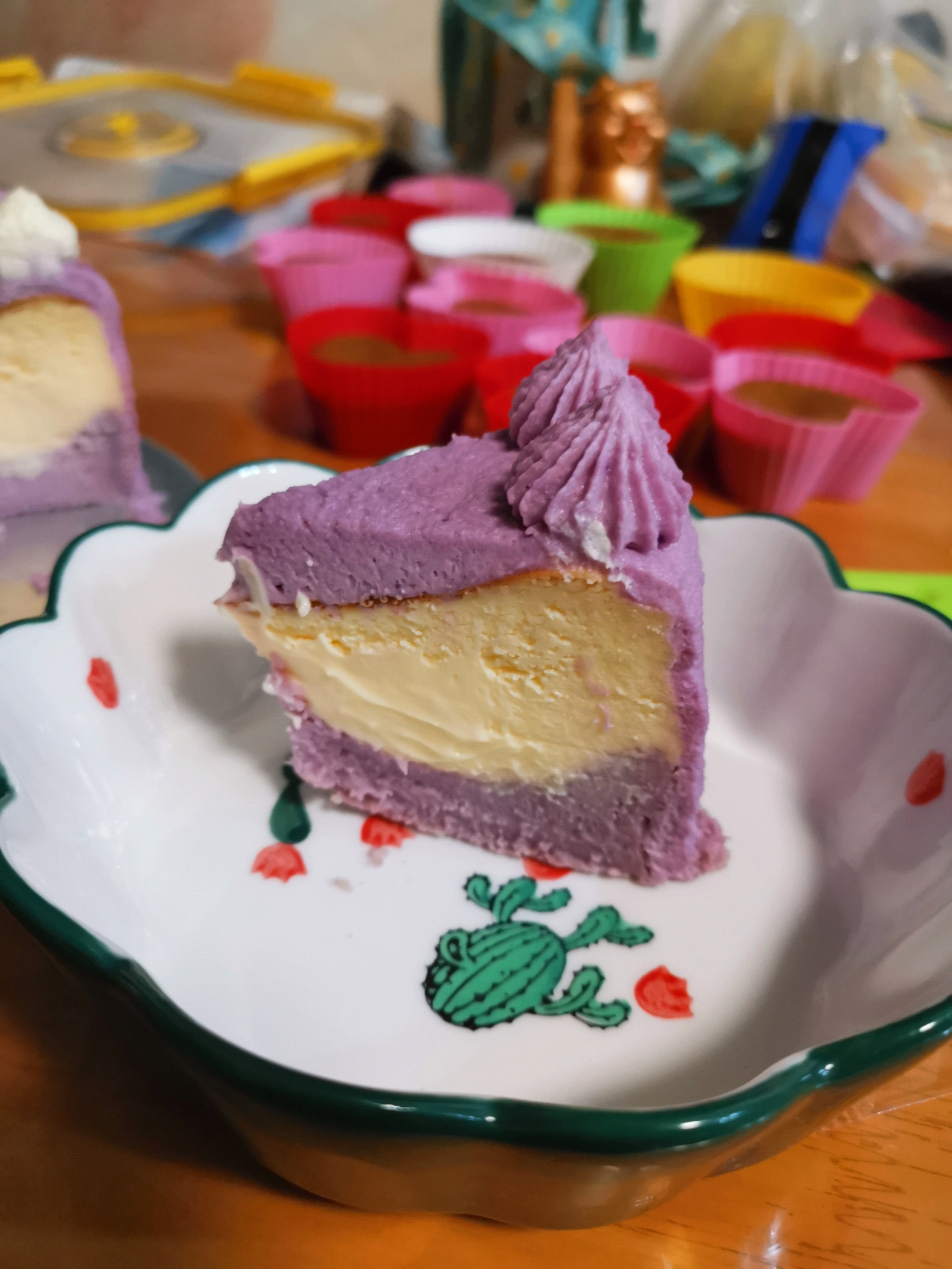 紫薯芋泥巴斯克蛋糕🍰温柔无比的粉紫仙女色系～