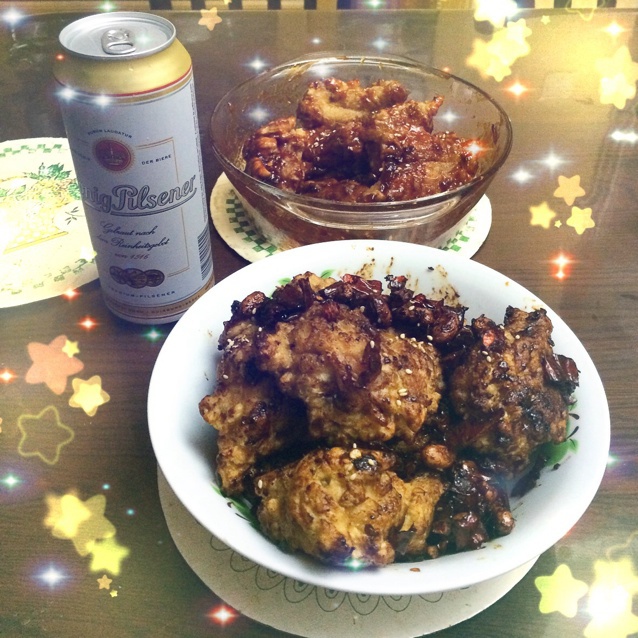 韩式炸鸡配啤酒（内含两种酱汁做法）