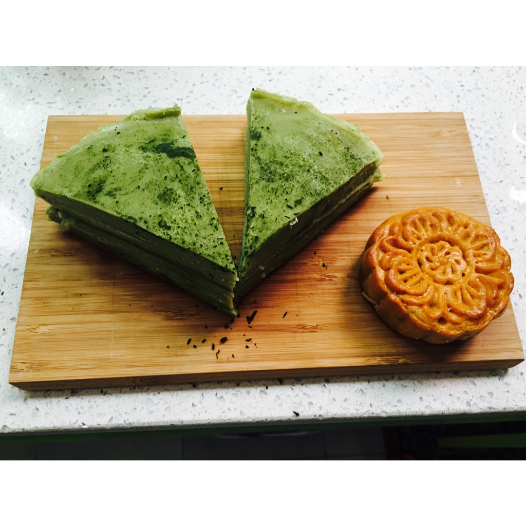 美味的煎蛋糕—抹茶千层蛋糕