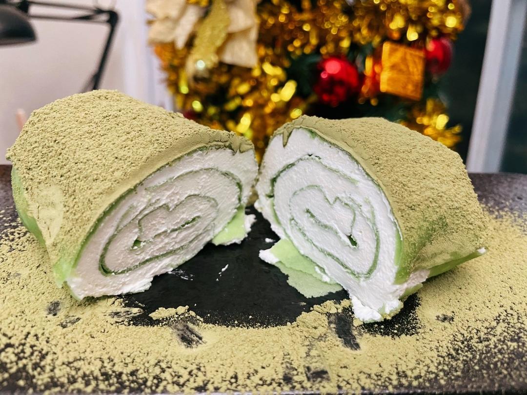 网红食谱│抹茶毛巾卷