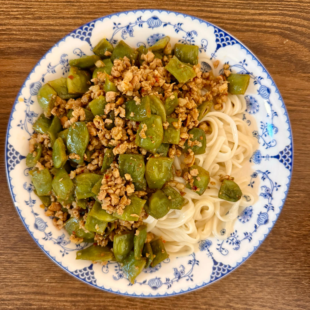 肉末豆角打卤面